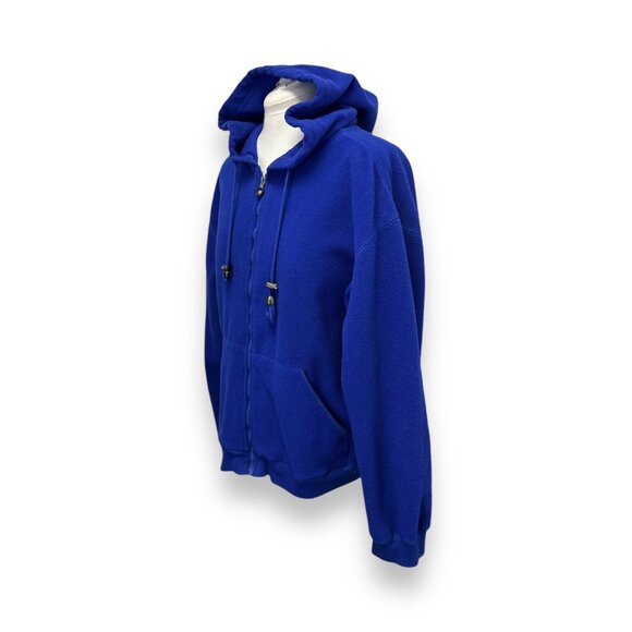 Coaco New York Mens XL Royal Blue Fleece Full-Zip Hoodie - Picture 2 of 8